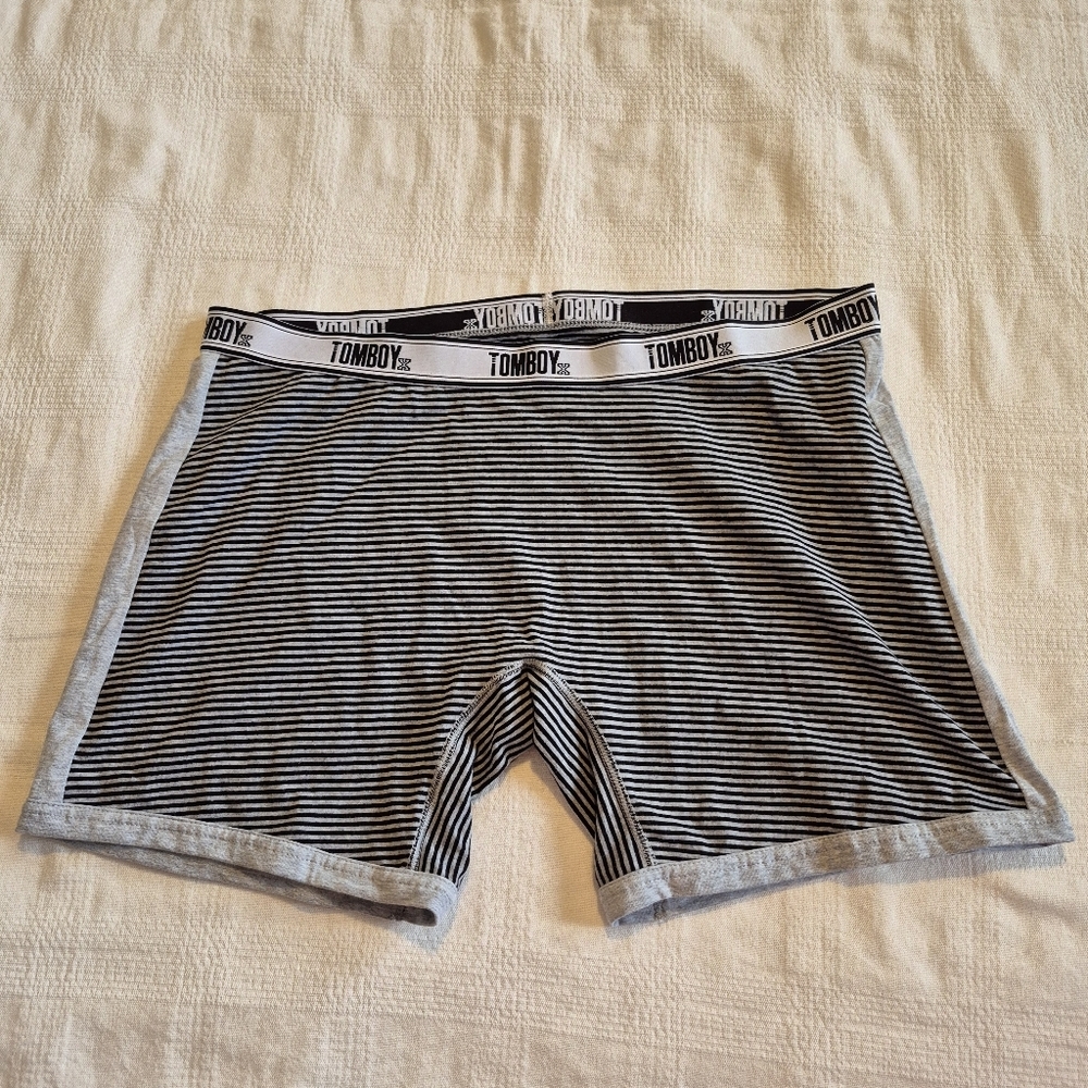 TomboyX 1 pair men's XL underwear NWOT black & gray no fly boxer brief